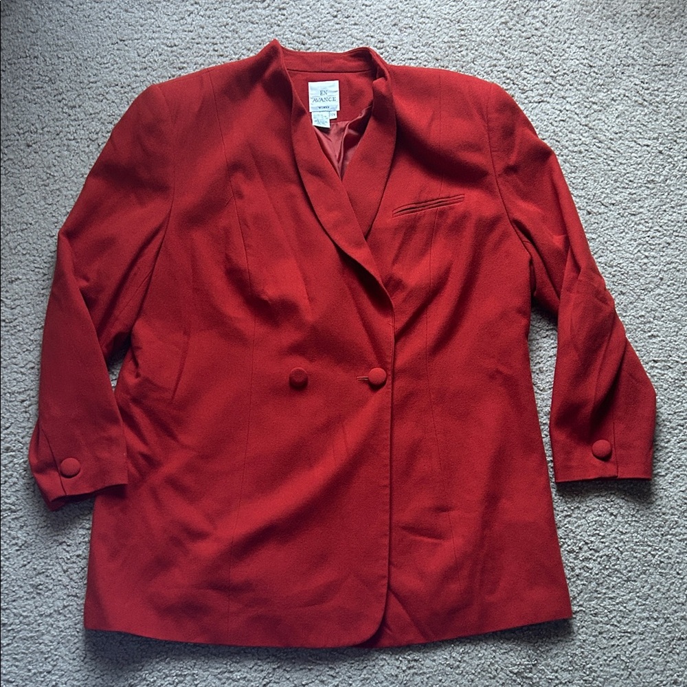 En Avance 2 Button Red Blazer